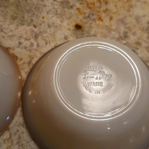 Fire King Milk Glass Gold Rimmed Bowls - Picture 8 of 9